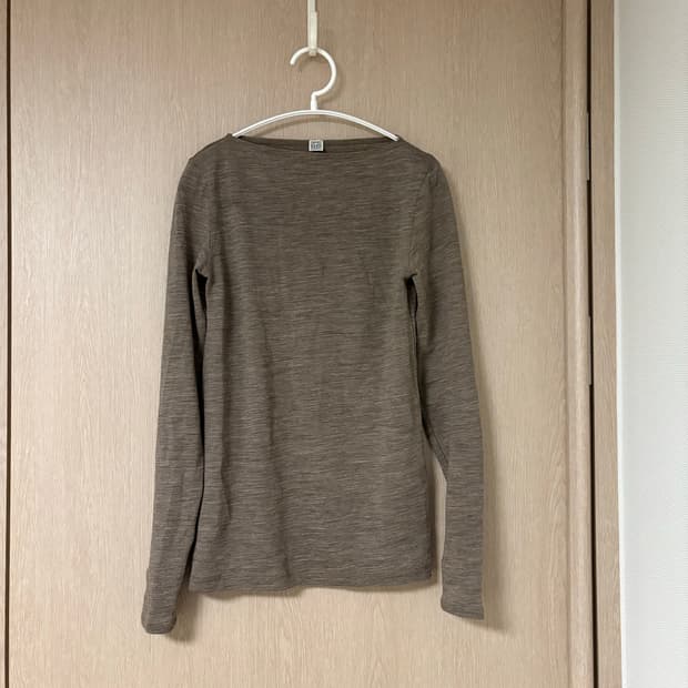 Toteme 울100 보트넥티셔츠