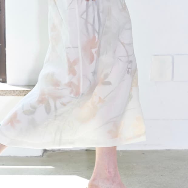 teak ORCHID SHEER SKIRT