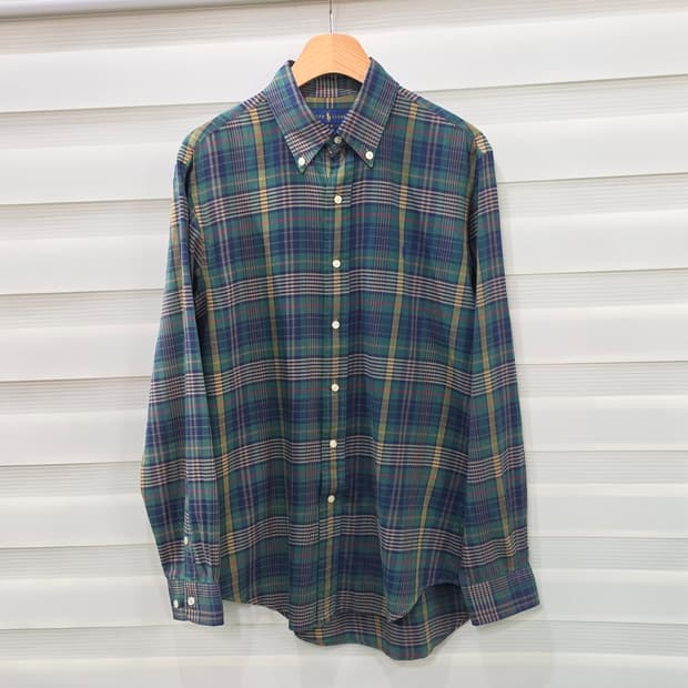 랄프로렌 슬림핏 체크셔츠- M