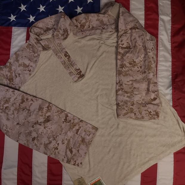 새제품 오리지날 미해병대 USMC 프로그 데저트 컴뱃 셔츠