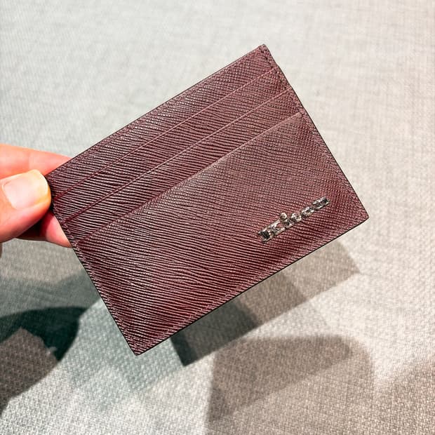 (정품/새상품) KITON 키톤 버건디 사피아노 카드지갑