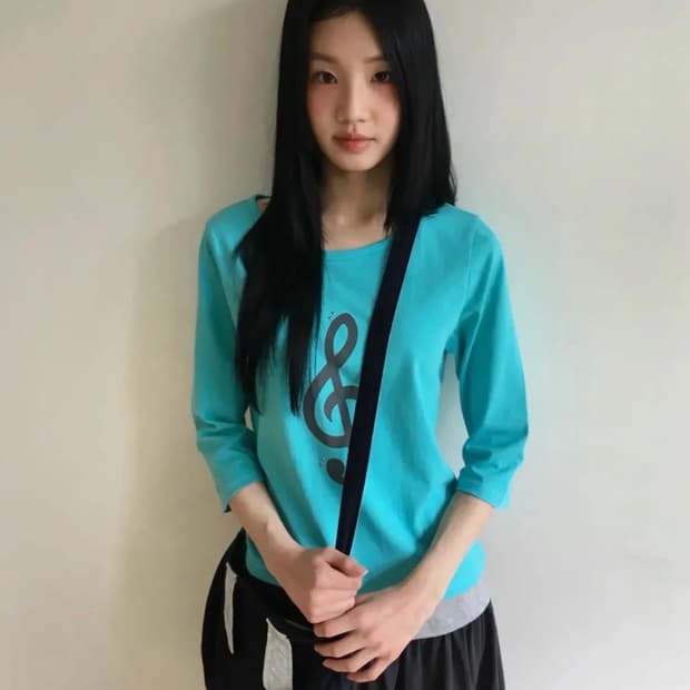 바우프 멜로디 보트넥 3/4 티셔츠