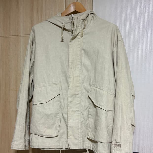 스투시 왁스드 린넨 숏파카