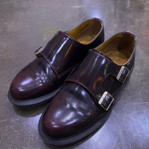 닥터마틴 판도라 더블 몽크 스트랩 슈즈 버건디 220