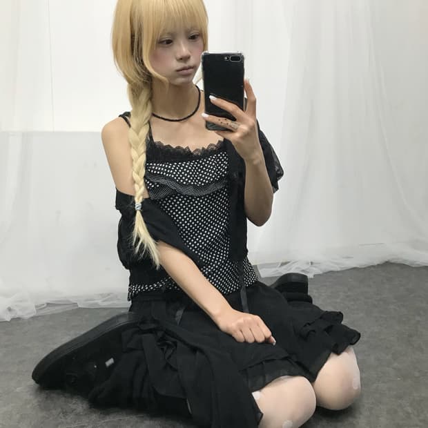 ✿블랙 도트 레이스 페어리 set ✿