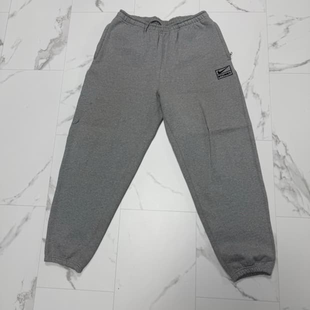 Nike x Stussy NRG RA 플리스 팬츠 다크 그레이 헤더 L