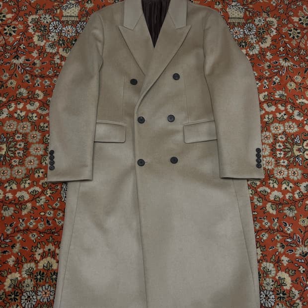 [48] 마마가리 더블 코트 베이지