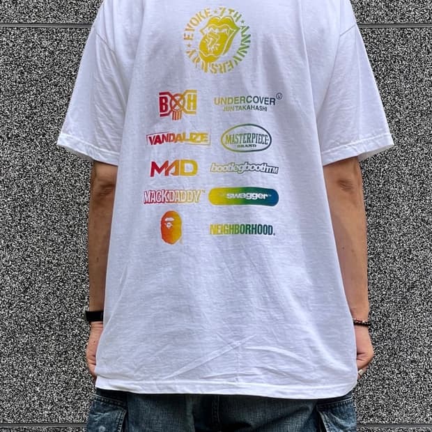 EVOKE 7주년 베이프 언더커버 네이버후드 빈티지 반팔 티셔츠