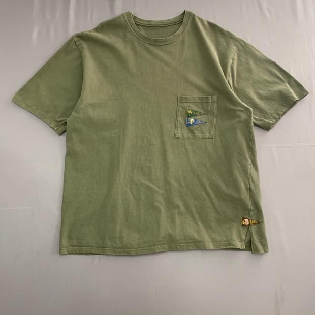 XL KAPITAL 캐피탈 20 저지 페넌트 3플래그 카키 포켓 반팔티