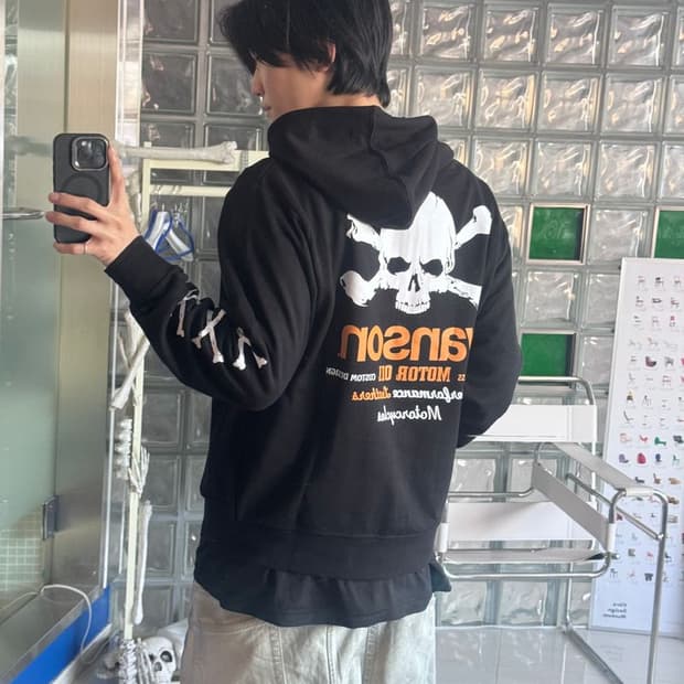 BONE ZIP UP HOODIE  SP-Z-5 본 지퍼업 후드티