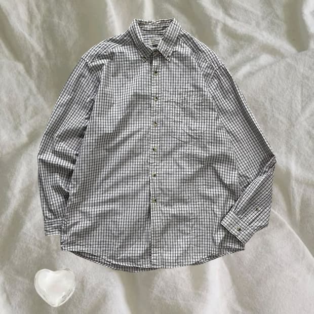 LL Bean . 엘엘빈 체크셔츠