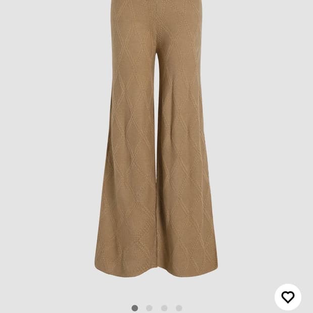 니트 아가일 플레어 레그 팬츠