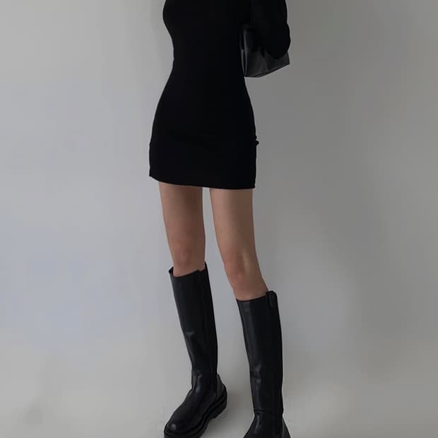 스냅 미니 원피스 