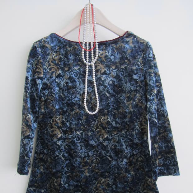 Blue Smoke Velvet Top