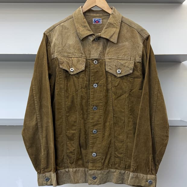 코리스코 90s 스웨이드 레더 코듀로이 자켓