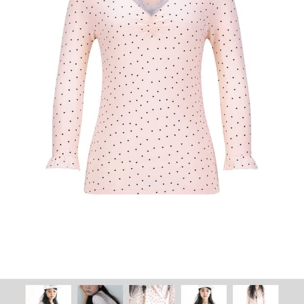 샵페어리 mini heart lace top (light pink)