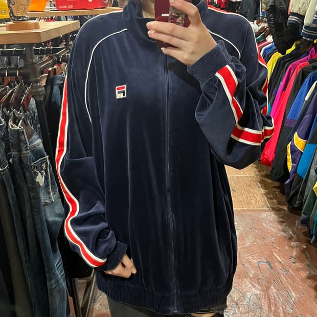 [HI] 휠라 집업 네이비