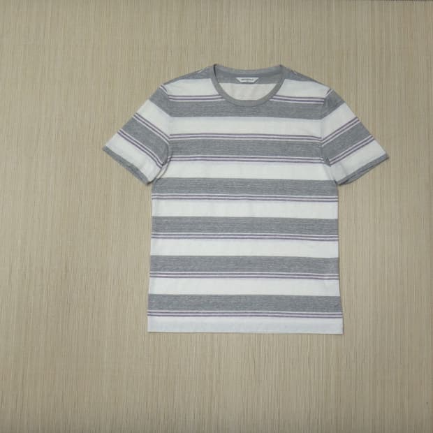 (L/100) BEANPOLE 빈폴 린넨혼방 그레이 반팔티