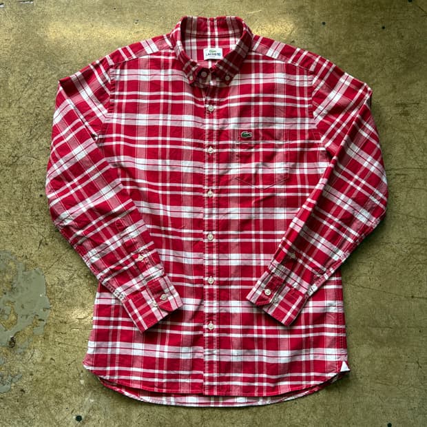 라코스테 체크 셔츠