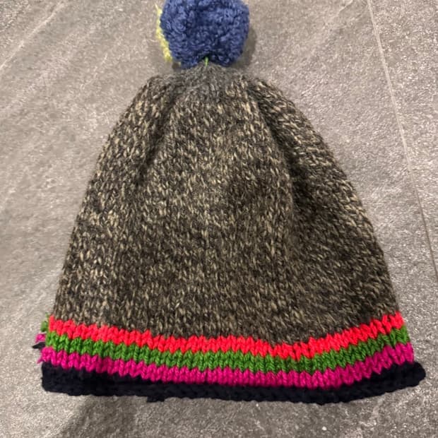 빈티지 방울 털 비니