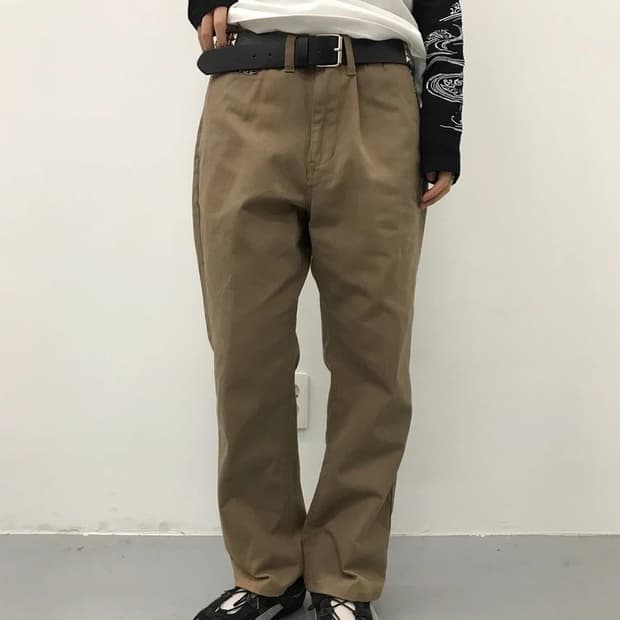 Japanese Detail Beige Pants