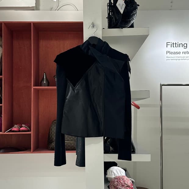 릭 오웬스 블랙 15fw 런웨이 아카이브 자켓