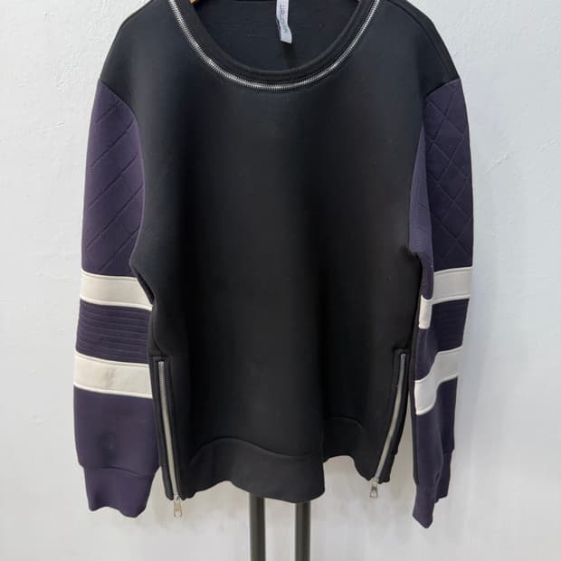 정품) Neil Barrett 닐바렛 블랙 네오플렌 맨투맨 S