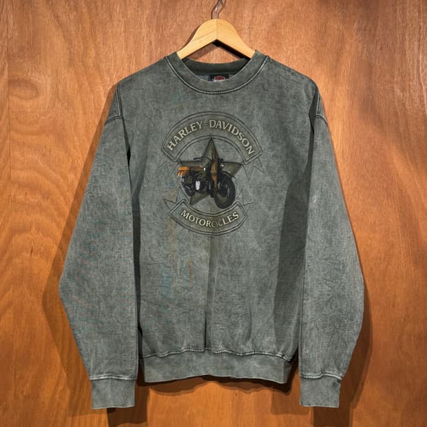 할리데이비슨 00s 피그먼트다잉 스웻 셔츠 맨투맨 L