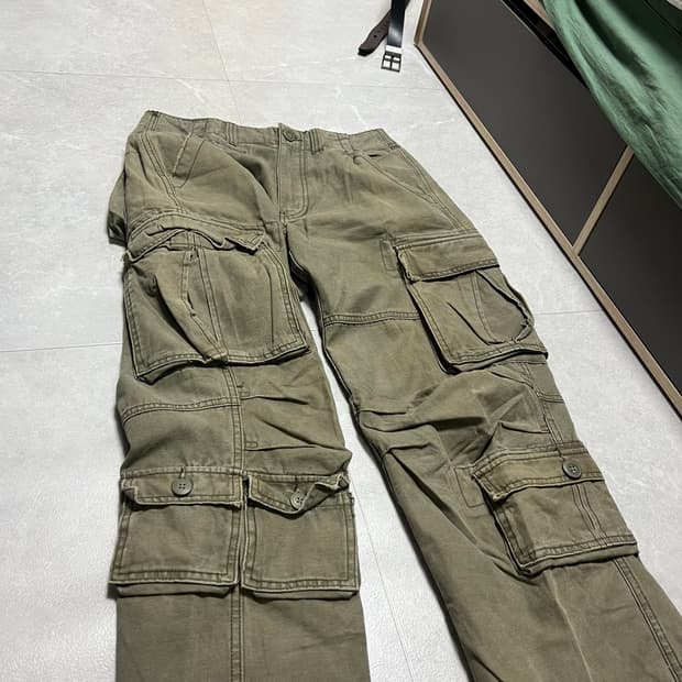 [30] soo 카고 00s 빈티지 카키 카고 팬츠 바지