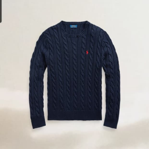 폴로 랄프 로렌 신형 QR 케이블 니트 XL