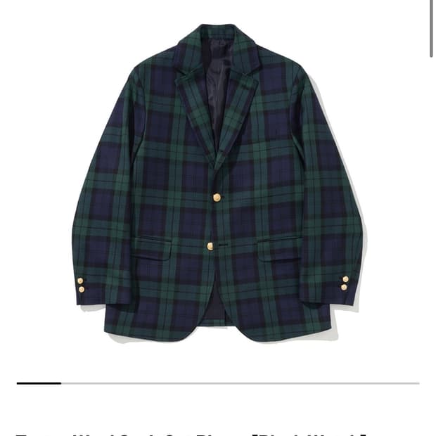 리넥츠 타탄 블랙와치 블레이저 자켓 3(105)