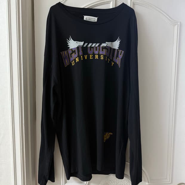 메종 마르지엘라 17AW 시즌  오버사이즈 유니버시티 롱슬리브