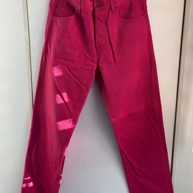 슈프림스타로고 핑크팬츠