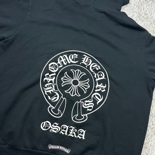 [XL] 정품 크롬하츠 오사카 홀스슈 후드 블랙