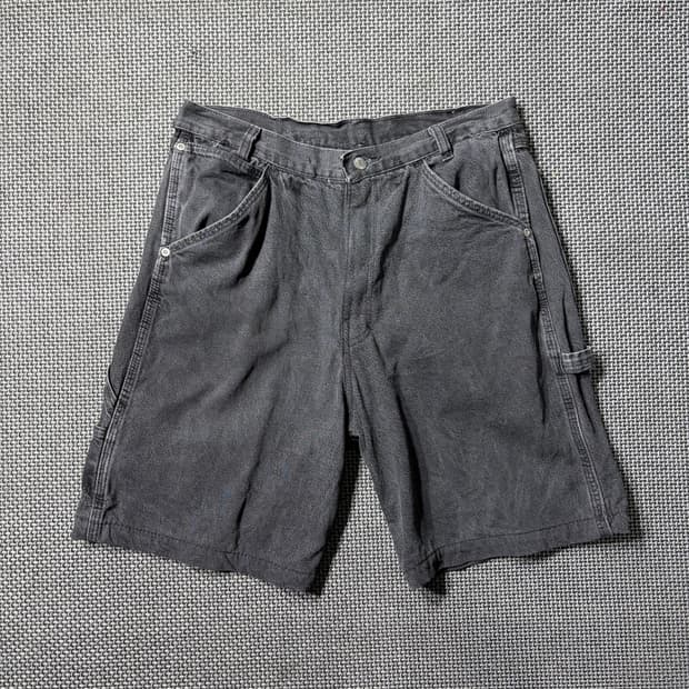 랭글러 블랙 카펜터 데님 반바지 (32)