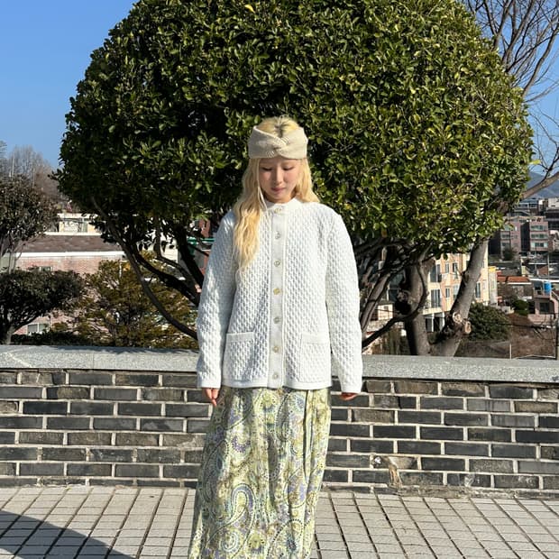 아쿠아스큐텀 페이즐리 스커트