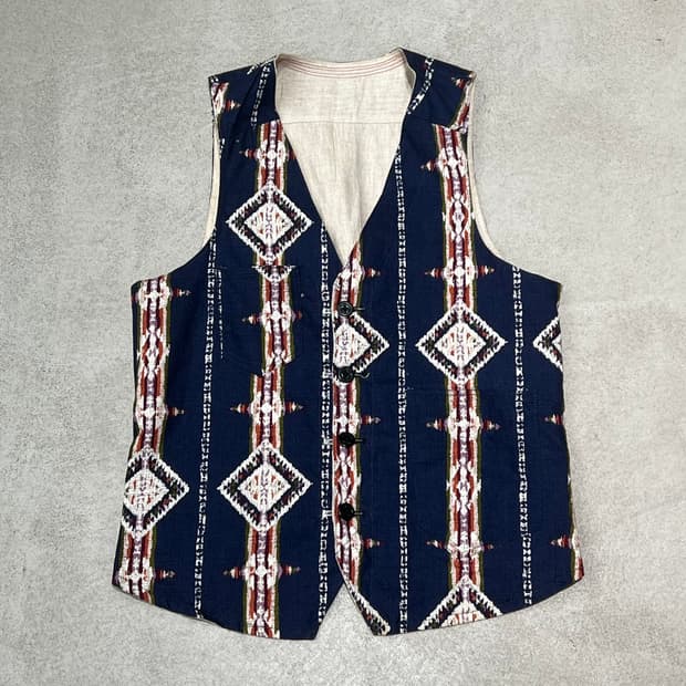 챠오패닉 리버시블 나바호 린넨베스트 s10702