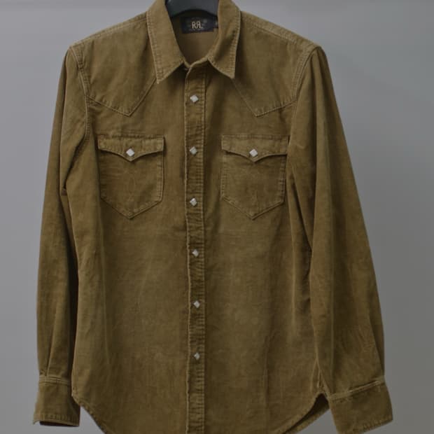 rrl 코듀로이 웨스턴 셔츠 L