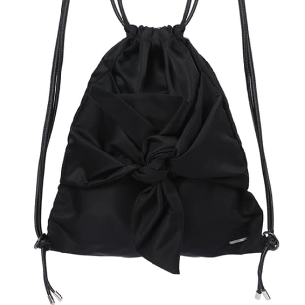 미세키서울 Tie-up drawstring bag BLACK 백팩