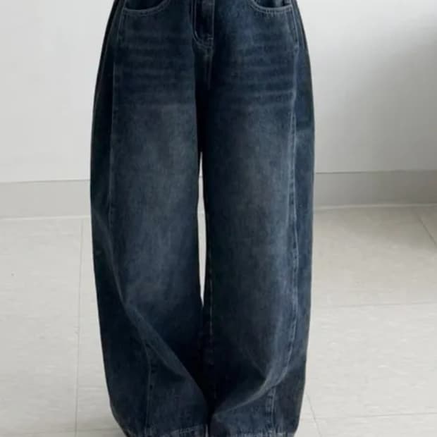 와이드팬츠 데님 팬츠 s사이즈
