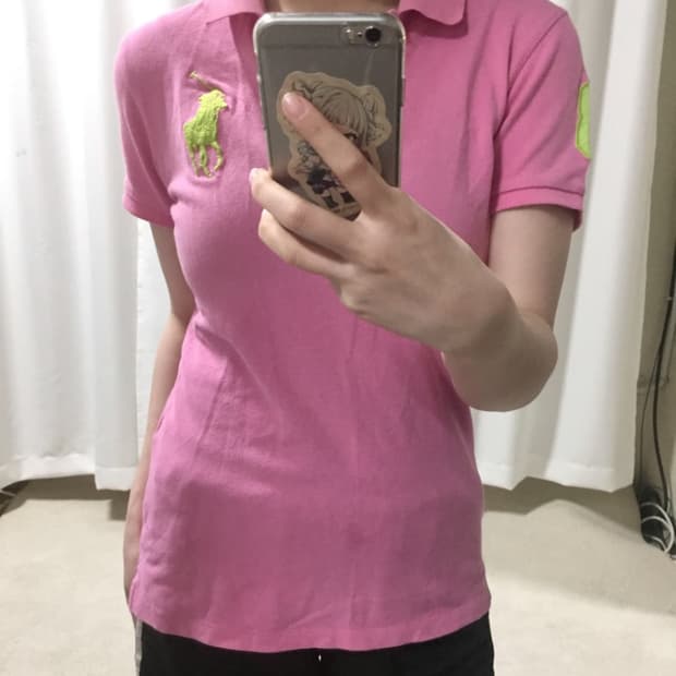 폴로 랄프로렌 딸기우유 핑크 카라 PK 반팔 티