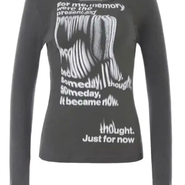 나체 긴팔 롱슬리브 차콜