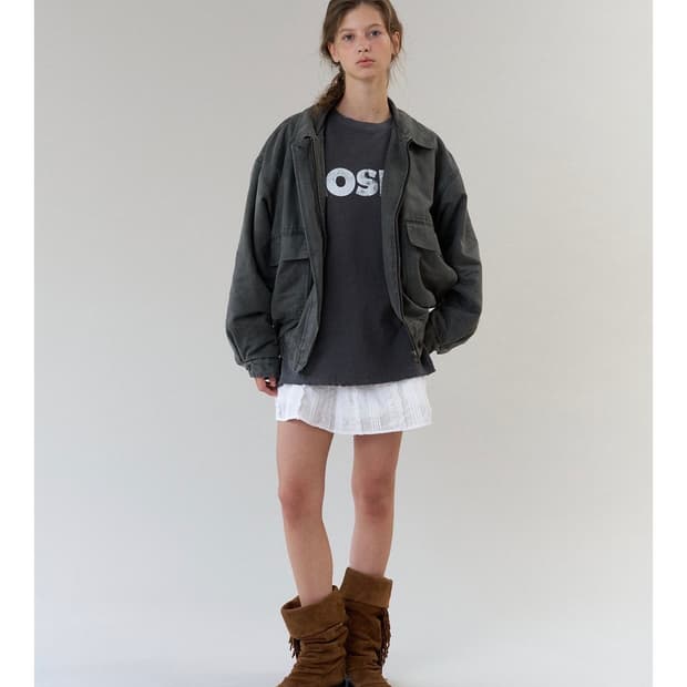 헤더먼트 90s garment washing jumper