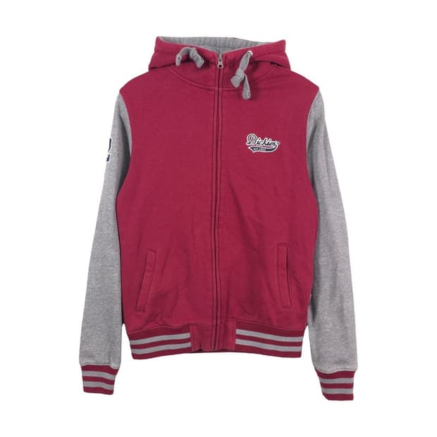 디키즈 배색 후드집업 와인그레이 S