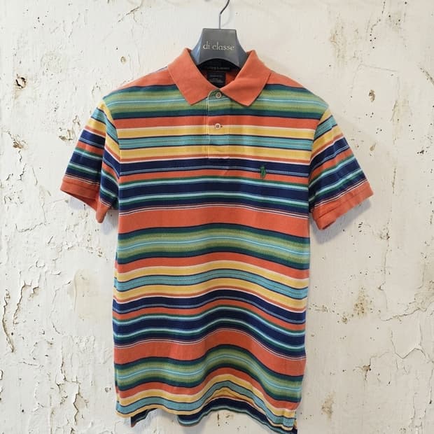 폴로 랄프로렌 스트라이프 카라 티셔츠 S