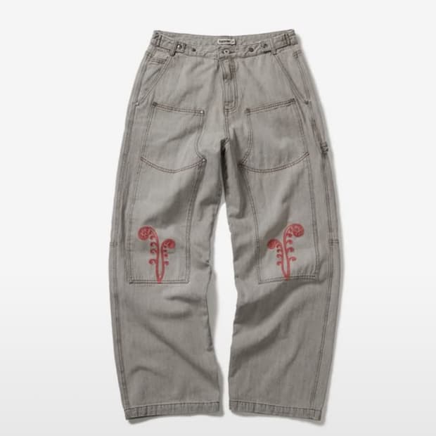 카락터 Ptery double knee pants / Light gra 