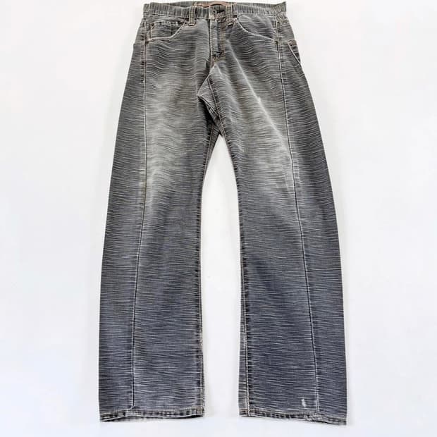 Ghost Label denim shadow stripe pant