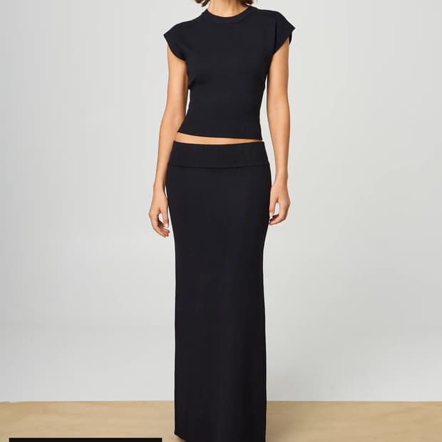 GLASSONS 니트 탑 (WINE)