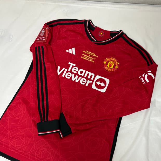 23-24 맨체스터 유나이티드 유니폼(브페 fa컵 결승 패치)