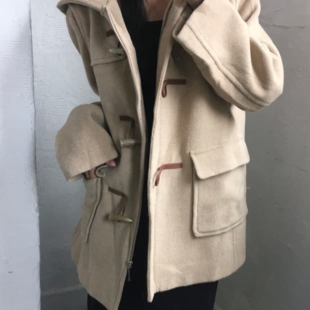 Burberry 버버리 베이지 후디 더플 코트